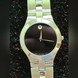 Movado Juro Men's Watch 0605023 Stainless Steel, Black Face